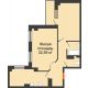 2 комнатная квартира 57,85 м² в ЖК Сокол Градъ, дом Литер 2 - планировка