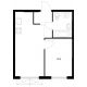 1 комнатная квартира 32,5 м² в ЖК Савин парк, дом корпус 8 - планировка