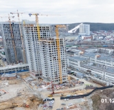 Ход строительства дома 1,2 в ЖК Лето на Титова -