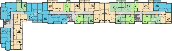 Планировка 2 этажа в доме Литер 5 в ЖК Западная резиденция