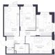 3 комнатная квартира 75,03 м² в ЖК Veren Nort Сертолово, дом Дом 11, корпус 8 - планировка