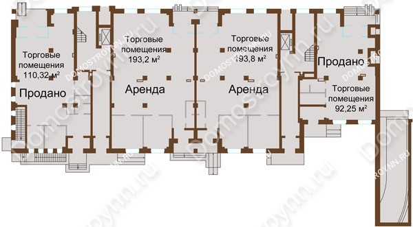 Новостройка в Нижегородском районе по адресу: г. Нижний Новгород, ул. Новая, д. 8 - планировка 1 этажа
