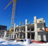 Ход строительства дома 140Б, 1 этап (поз.1,2) в ЖК Оникс -