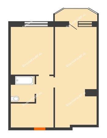2 комнатная квартира 59,1 м² в ЖК Ромашково, дом Позиция 2