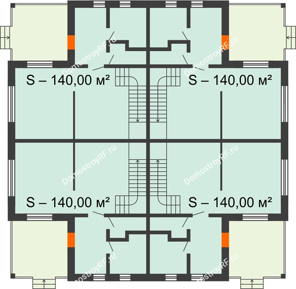 Планировка 1 этажа в доме "Ванкувер" 151 м² в КП Ясная Поляна