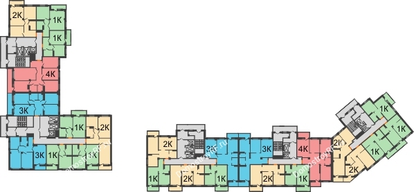 ЖК GEO (ГЕО) - планировка 13 этажа