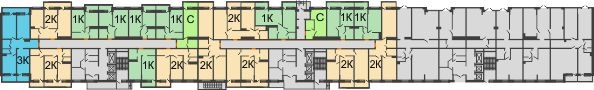 Планировка 1 этажа в доме Литер 3 в Фруктовый квартал Абрикосово