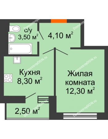 1 комнатная квартира 29,5 м² в ЖК Западная резиденция, дом Литер 7