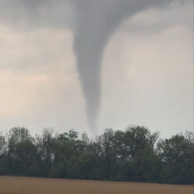 В поселке Глубокий Яр Кагальницкого района смерч повалил опоры ЛЭП