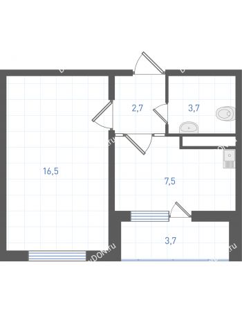 1 комнатная квартира 32,3 м² в ЖК Левенцовка парк, дом Корпус 8-12.2