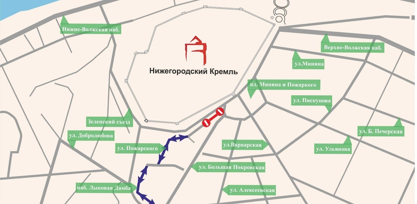 Улицу Пожарского частично перекрыли в Нижнем Новгороде 5 сентября - фото 1