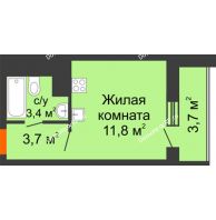 Студия 22,6 м², ЖК Космолет - планировка