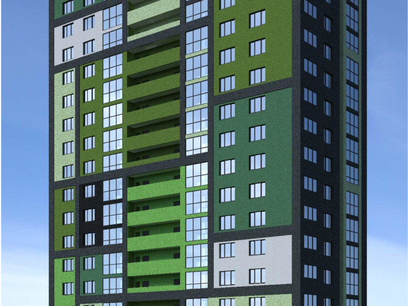 трёхкомнатная квартира в новостройке на ул. Лысогорская, дом №4 (по генплану) со встроенными помещениями общественного назначения