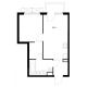 1 комнатная квартира 35,5 м² в ЖК Савин парк, дом корпус 10 - планировка