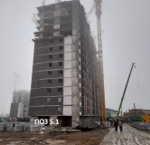 Ход строительства дома Позиция 5.1 в ЖК Октябрь парк -