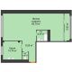 1 комнатная квартира 102 м² в ЖК Renaissance (Ренессанс), дом № 1 - планировка