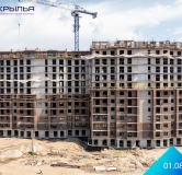 Ход строительства дома 6 в ЖК Крылья -