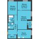 3 комнатная квартира 96,34 м² в ЖК Бунин, дом 1 этап, секции 11,12,13,14 - планировка