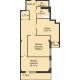 2 комнатная квартира 83,8 м² в  ЖК РИИЖТский Уют, дом Секция 1-2 - планировка