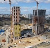 Ход строительства дома 1 в ЖК Голос Заря -